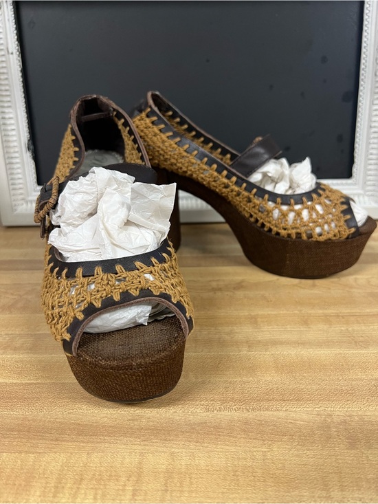 UNleashed Shoes - Unleashed Boho macrame chunky Mary Jane strap heels